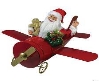 Northlight - 2.5' Waving Santa on a Plane Christmas Decoration | Oriental  Trading